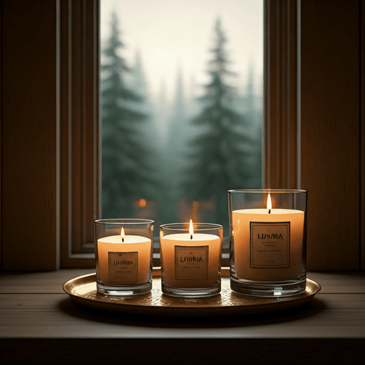 Candles by window