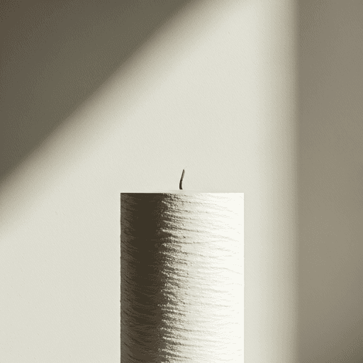 Textured pillar candle