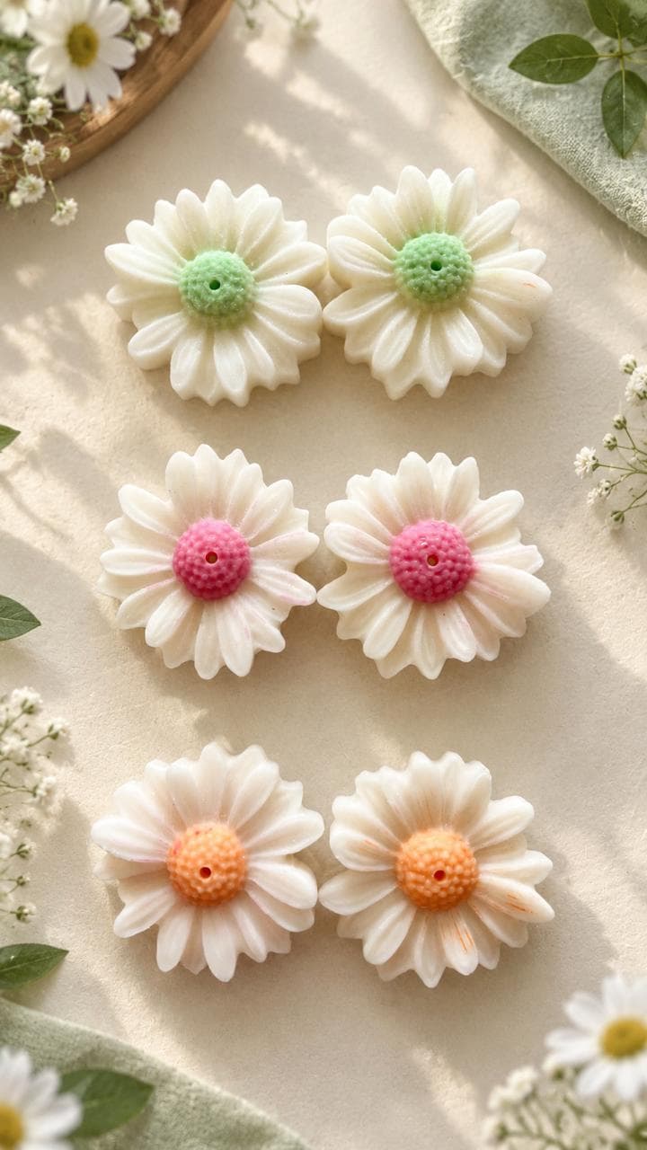 Daisy Bloom Floating Candles for Water Décor — artisanal soy wax candle by Lumina